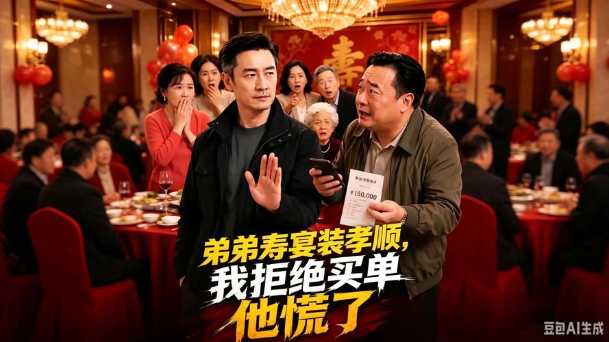 117.弟弟寿宴装孝顺，我拒绝买单他慌了（62集）AI短剧